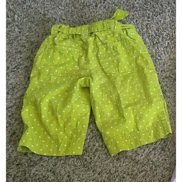 Lot Of 2 Girls Size 7/8 2 Pairs Of Summer Bottoms 1 Shorts & 1 Capris Green Pink - Picture 4 of 11